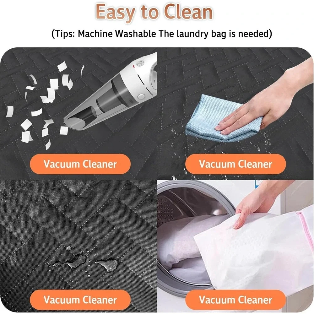 Waterproof Dog Car Seat Cover w/ Hard Bottom Extender for Truck SUV Anti-Scratch